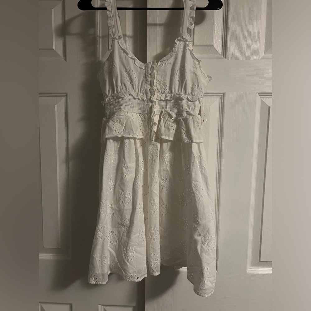 White floral summer dress